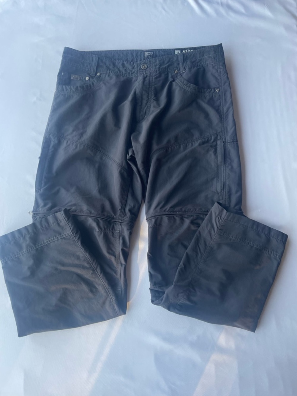 Kuhl Liberator Convertible Pants Mens 36x32 Gray Zip Off Tactical Hiking Cargo